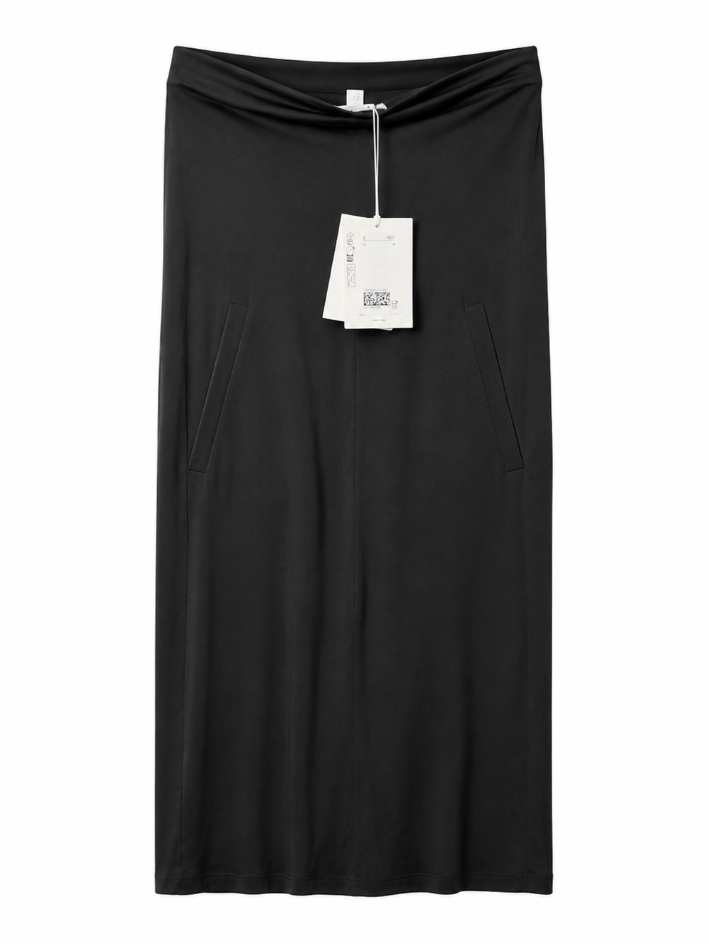 COS Black Straight Midi Skirt Solid Long Length Women's Regular Size XS